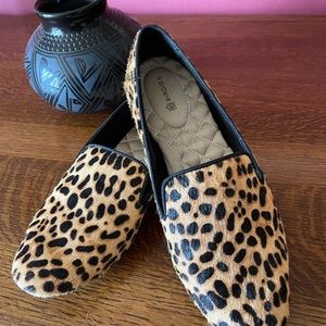Birdies cheetah calf hair starling flats size 7